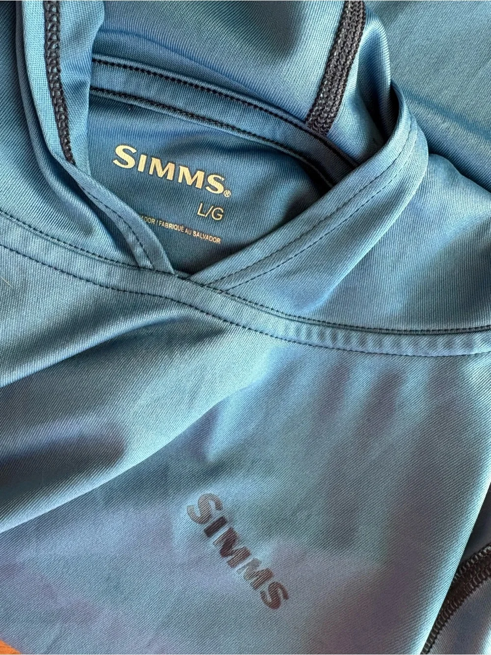 Simms Blue Hooded - youth, size Large